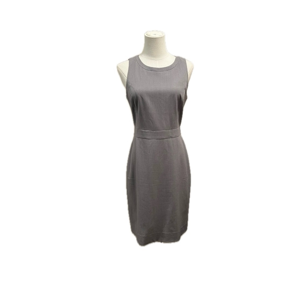 j crew grey dress sleeveless crewneck elegant workwear business casual office